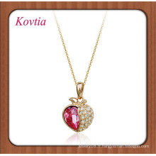 Gros italina crystal apple shape necklace necklace for young girls